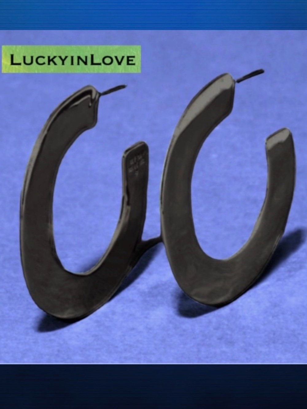 ALEXIS BITTAR• Gunmetal Edgy Liquid Sheet Metal Wavy Disc Post Hoop Earrings